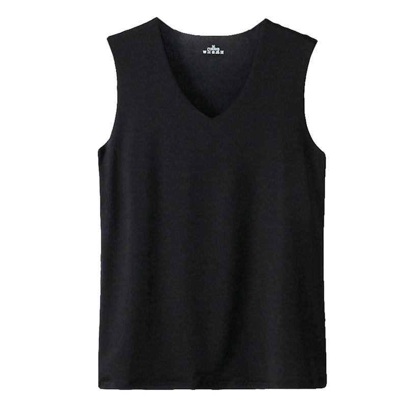 Men'S Top Men'S Summer Multi Color Sleeveless Vest Men'S Summer Ice Silk Traceless Thin Breathable Color V-Neck Sleeveless Top