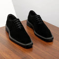 Men's Formal Genuine Leather Shoes Suede Nubuck Square Toe Oxfords British Retro Business Casual Dress Shoes 2026