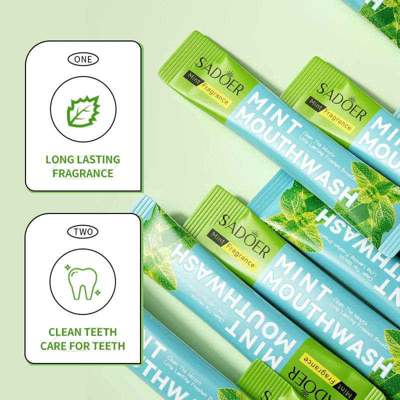 20pcs mint mouthwash, travel size convenient mouthwash, fresh breath, care for teeth, long-lasting fresh oral care mouthwash