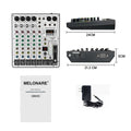 6-Channel Audio Mixer, DJ Mixer with USB Audio Interface, Bluetooth Function, 16 DSP Effects, and 3-Band EQ (ARMX-6)