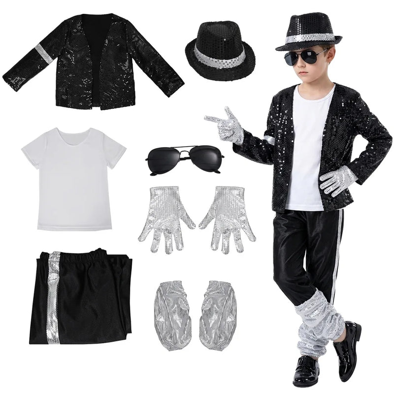 Halloween Coplay outfit for Show Performance Party Michael Jackson Celebrity Birthday Carnival Billie Jean Pop Star MJ costume