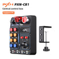 Original PXN CB1 Racing Game Central Control Box with Fixture, Equipped with 30 Programmable Buttons, PC Racing Game Controller