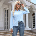 1pcs Woman Spring Autumn Solid color Shirts Lady Casual Long Sleeve Turn-down Collar Loose Shirt Female Fashion Temperament Tops