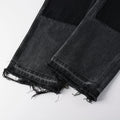 Men Patch Cargo Denim Jeans Streetwear Rivet Released Hem | SAMAG