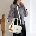 Luxury Handbags for Women New Soft Leather Large Capacity Commute Tote Bag Elegant Floral Pendant Design Shoulder Crossbody Bag