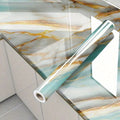 PVC 60cm waterproof marble self-adhesive wallpaper bathroom cabinet countertop contact paper waterproof wall sticker