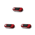 1/2/3 Mini MP3 Player USB 2.0 Small Flash Drive Multilanguage LCD Music Player with 3.5mm Audio Jack Automatic Shutdown for Red