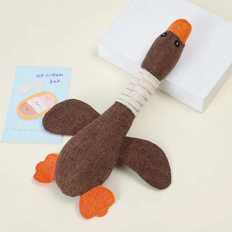 Soft Plush Dog Squeaky Toy Bite Resistant Molar Chew Doll Interactive Sound Pet Toy Puppy Anxiety Relief Boredom Relief Companio