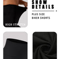 2 Pack Plus Size Biker Shorts for Women High Waisted Super Soft Workout Yoga Athletic Shorts Running