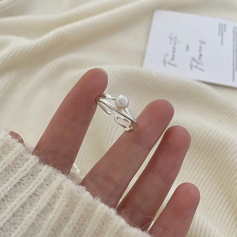 925 Sterling Silve Love Heart Hollowed Out Ring For Women Girl Extremely Fine Korea Ins Jewelry Gift Dropshipping