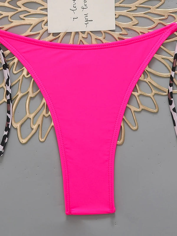 Sexy Leopard Women's Beach Bikini Swimsuit Halter Tie | SAMAG