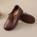 New real leather barefoot flats woman lace up moccasins mother comfortable flat drive shoes ladies vintage oxfords flats loafer