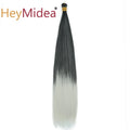22-28Inch Straight Pony Hair Bundles Crochet Braids Hair Silky Colorful Synthetic Braiding Hair Ombre Synthetic Hair For Women