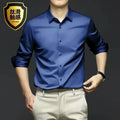 S-6XL Men's Long Sleeve Shirt Luxury Wrinkle Resistant | SAMAG