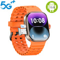 2.29inch Amoled 5G LTE Full Netcom Android 13.0 Smartwatch Smart Watch With 190° Rotary Camera Touch ID Infrared remote function