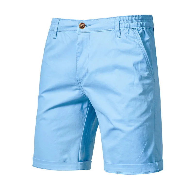 Summer Men's Shorts Solid Color Mid-Waist Elastic | SAMAG