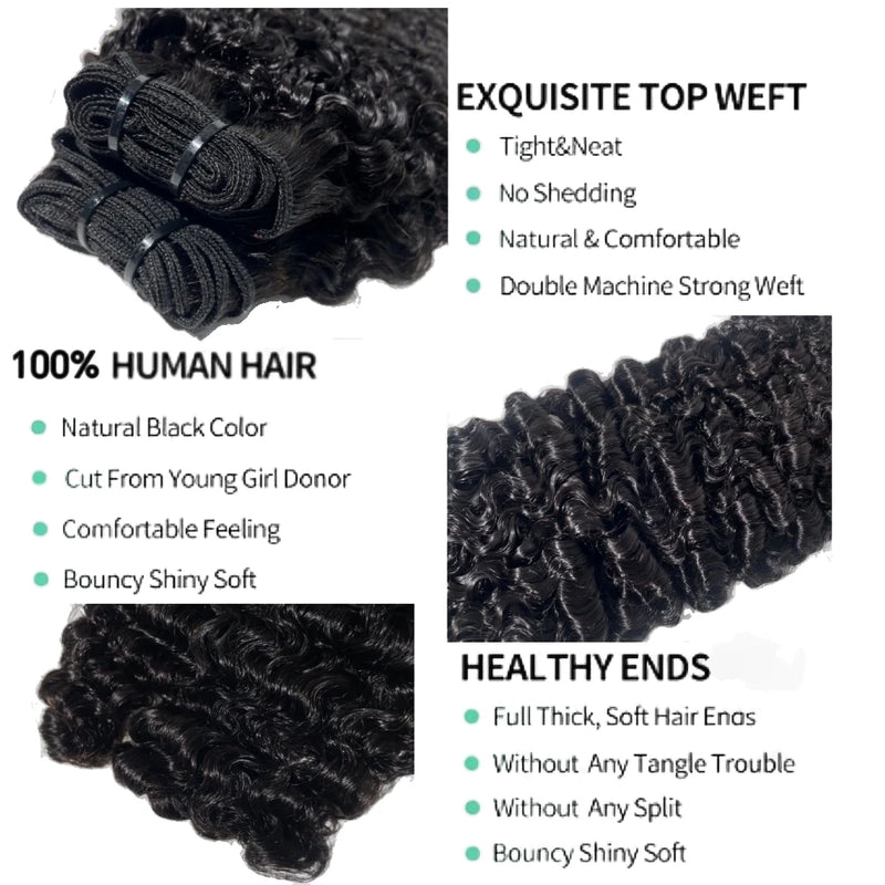 3C4A Burmese Curly Hair Bundles Virgin Human Hair Burmese Vietnamese Raw Human Hair Extensions Wholesale For Full Head 18A