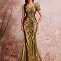 Lucyinlove Luxury Slanted Shoulder Fishbone Evening | SAMAG