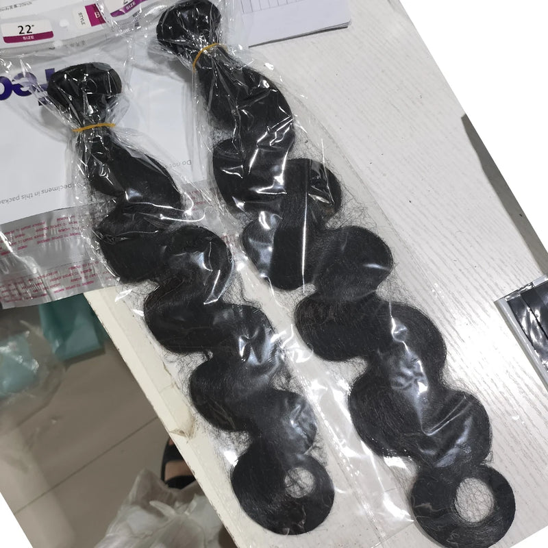 Raw 12A Body Wave Human Hair Bundles Human Hair Brazilian Unprocessed Double Weft Weaving Virgin Hair Extensions Remy Hair Bundles Natural Color 3/4Bundles For Women Daily Use Birthday Holiday Gift Kpop Popular Hairstyles