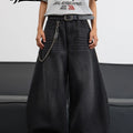 UP.THE Men's Black Baggy Wide Leg Jeans, Y2K Hip Hop | SAMAG
