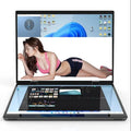 Intel N150 N100 CPU Dual Screen Laptop 14"+14 " 2K Touch Screen Notebook 32GB 360 Degree Flip Metal Case 2 in 1 Laptop Computer