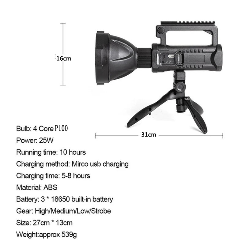 Portable Powerful LED Flashlight Mountable Bracket - View 6 | SAMAG