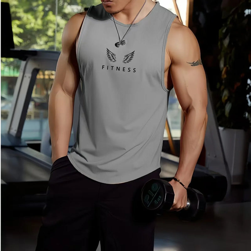 Men's casual vest - printed sleeveless summer beachwear, lightweight and breathable fabric, suitable for outdoor activities