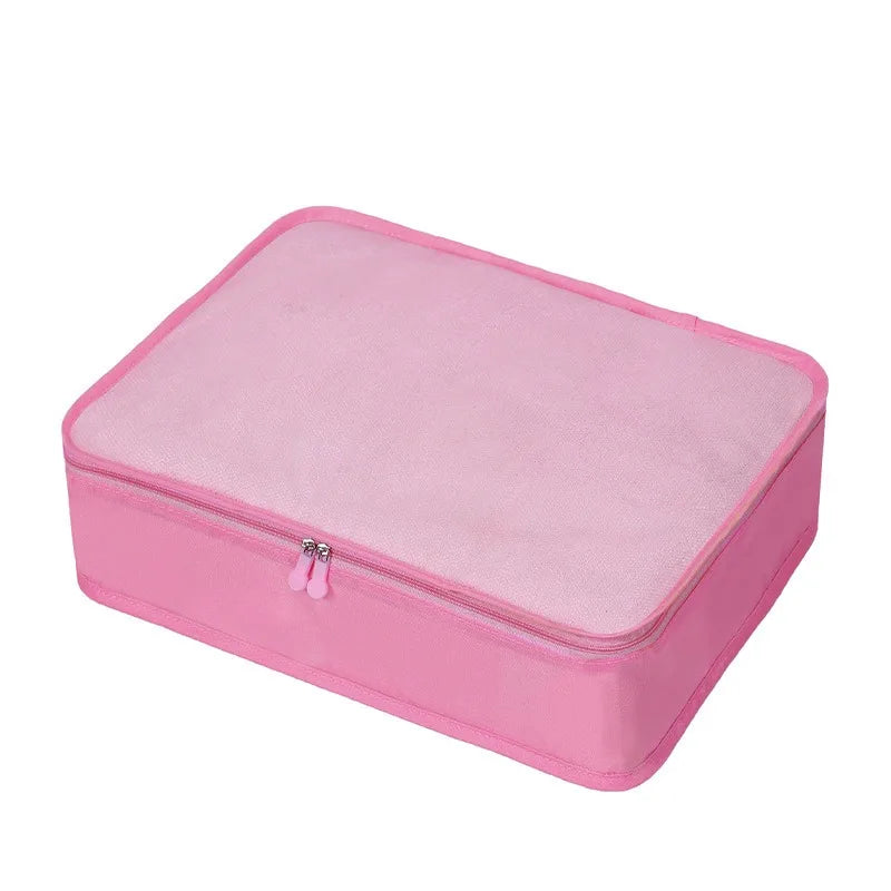 1/6pcsTravel Storage Bag Set for Clothes Tidy Organizer Wardrobe Suitcase Pouch Travel Organizer Bag Case Shoes Packing Cube Bag
