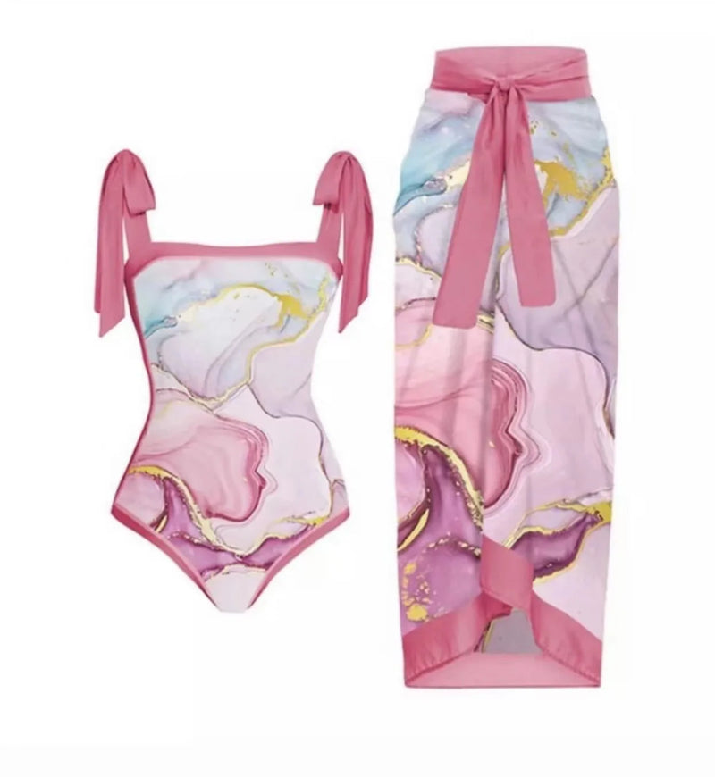 Fashion Women Cover Swimsuit Retro Print Gorgeous - Visuel 5 | SAMAG