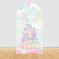 Fairy Tale Castle Butterfly Floral Arch Backdrop Cover Princess Girl Birthday Baby Shower Party Decor Photography Backgrounds