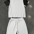 The summer new men's set features street casual hip - hop fashion comfort and softness with 3D frame pattern - View 2 | SAMAG