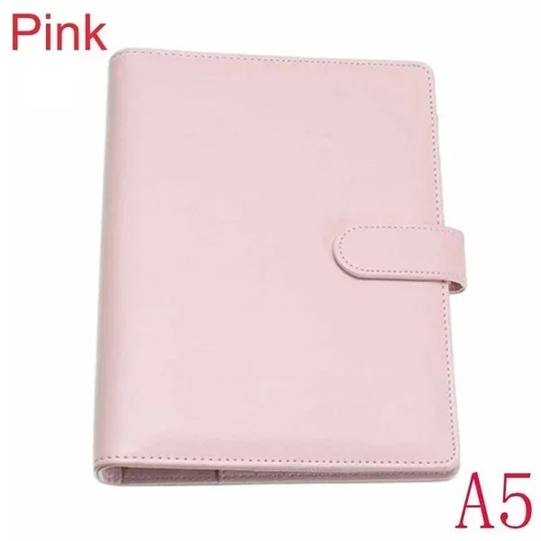Vintage Refillable Notebook A5 A6 File Folder Notepad Cover Leather Ring Binder Office Documents Organizer Paper Storage