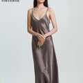 FIMTAIRAH   Sexy Comfortable  00% Mulberry Silk Nightdress  Silk home wear black  Silk Long Night Dress   Silk Nightdress Women1