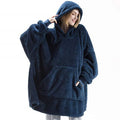 Winter Women Double-faced Fleece Hoodie Blanket Oversize | SAMAG