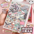20Pcs 20 in1 Cartoon DIY Landscape Sticker 3D Miniature Collection Book Cabin Scene Stickers Birthday Gift for Kid Child Student