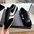 German Training Shoes Women 2026 Summertime Flat Lace-up Forrest Gump Shoes Women Genuine Leather Mesh Ventilation Sneakers