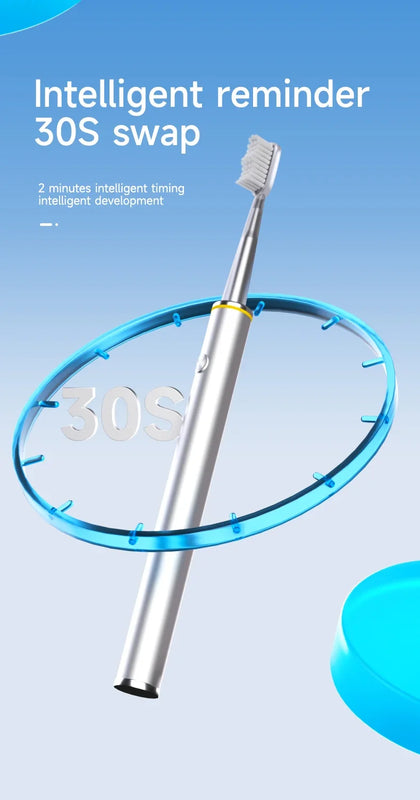 Sonic Electric Toothbrush Mental Thin Brush Body Timer Rechargeable Toothbrush for Women Pure Wisdom Beauty Soft DuPont Bristle