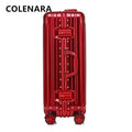 COLENARA 20 "24" 26 "29 Inch All Aluminum Magnesium Alloy Suitcase High-quality Large Capacity Men's Business Travel Luggage