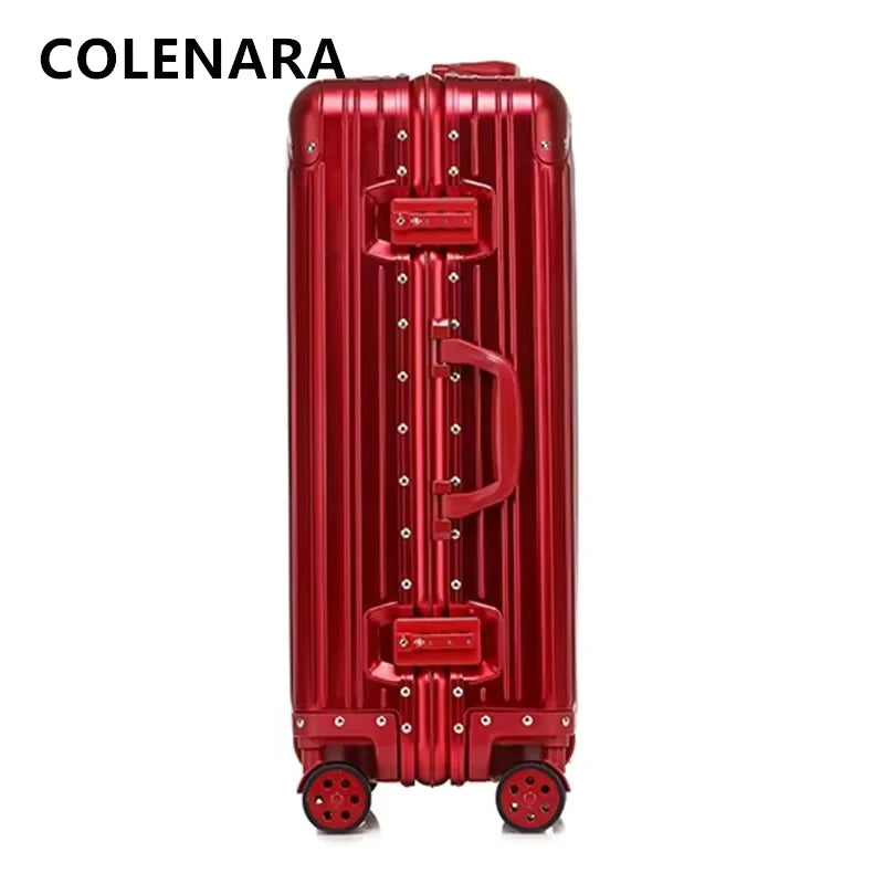 COLENARA 20 "24" 26 "29 Inch All Aluminum Magnesium Alloy Suitcase High-quality Large Capacity Men's Business Travel Luggage