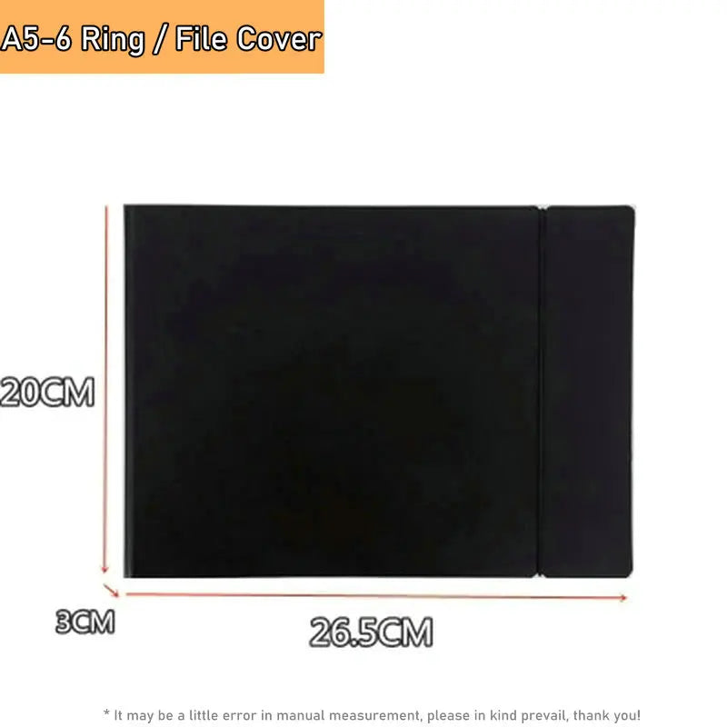 Horizontal A4 Ring Binder A3 Folder With Rings Transparent Protector Sheet A5 Wide Binder Landscape Binder Sleeves B5 File Cover