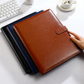 1Pc Texture PU Leather Multi-Functional Folder A4 Clip Pen Holder Card Slots - Business Office Meeting Organizer for Bank/Sales