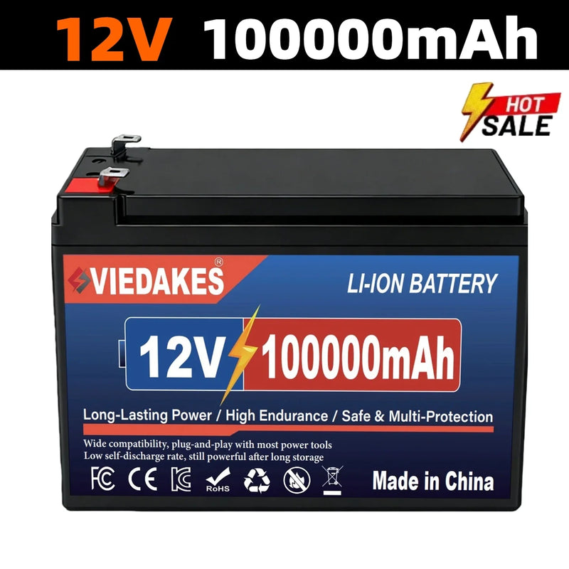 12V 10.5Ah Lithium Battery Rechargeable Replacement 12V Sprayer Battery with Built-in High Current BMS 12.6V 3A Charger 21A 30A