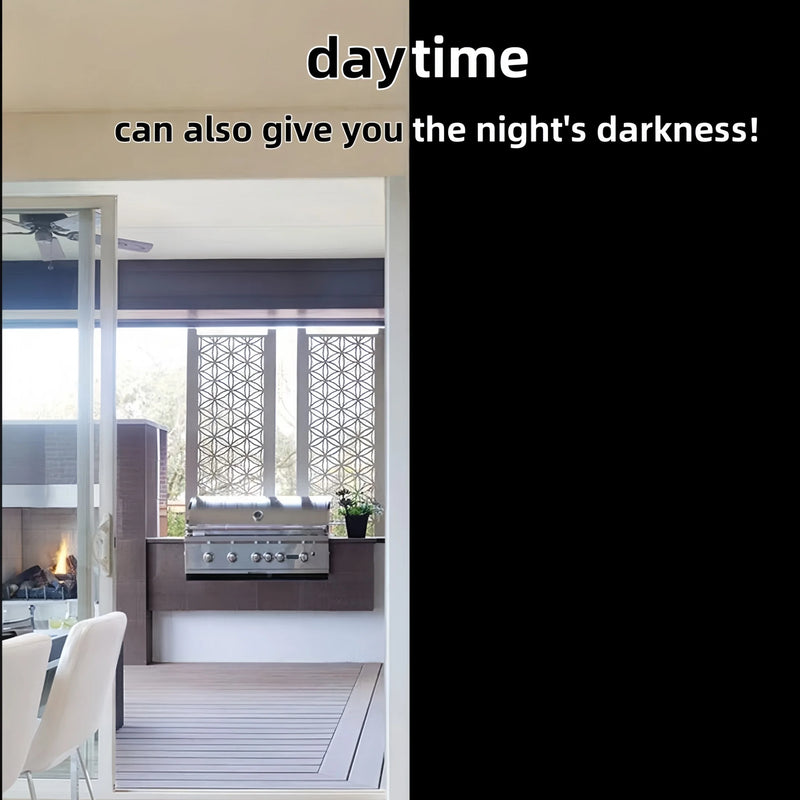 Black Opaque Glass Self-Adhesive Film, Uv Protection, Full Blackout Self-Adhesive Window Film, 100% Suitable for Glass Stickers in Offices and Homes