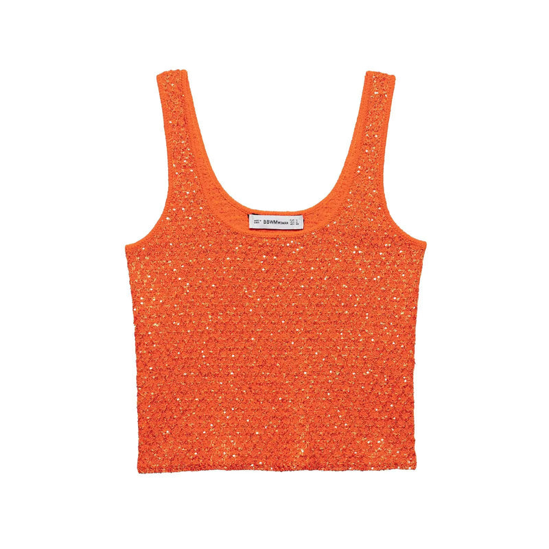 Women's Clothing 2025 New Style European And American Fashion Simple Pearl Decoration Knitted Top Knitted Vest