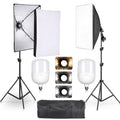 SH 2Pcs 50x70cm Photo Studio Kit With Softbox LED Bulbs Light Tripod for YouTube, Tiktok, Studio Portraits, Photography