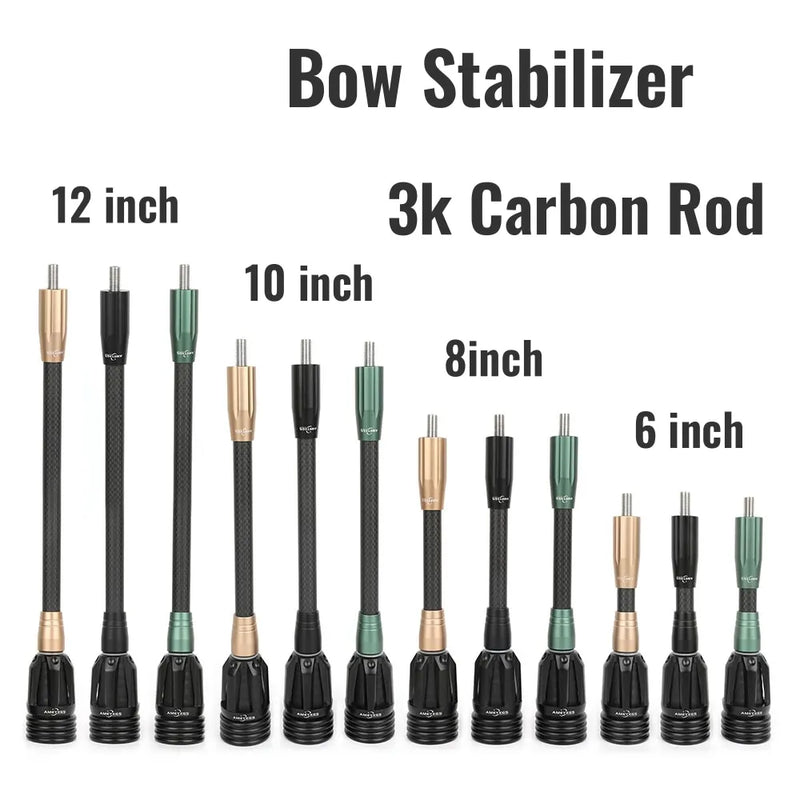 Archery Carbon Stabilizer 6/8/10/12 Inch Balance Bar | SAMAG