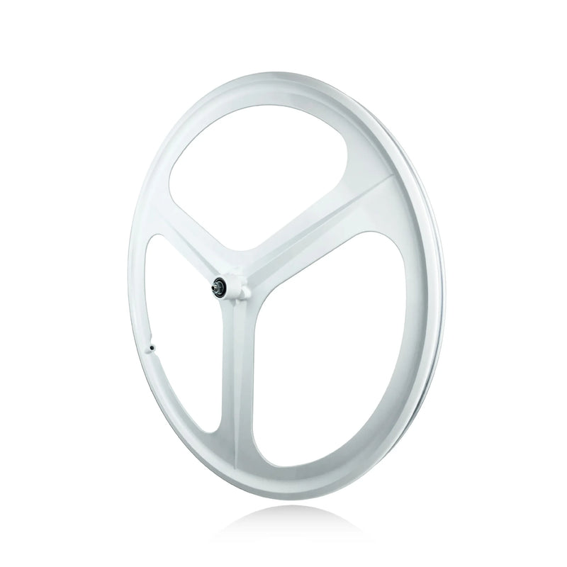 700C 3-Spoke One-Piece Wheelset Magnesium Alloy Road Bike Wheels for Fixed Gear Bicycle Front Rear Rim Bearing Hub Bicycle Parts