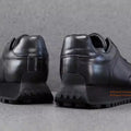Men's Retro Running Sneakers Black Casual Lace-Up Walking Shoes with Thick Serrated Sole for Business Casual Shoes Men's Shoes