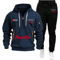 Audi Warm Hoodie Pullover Jacket & Two - Piece Casual Sport Pants Set Insulated Outdoor Fashion - View 3 | SAMAG