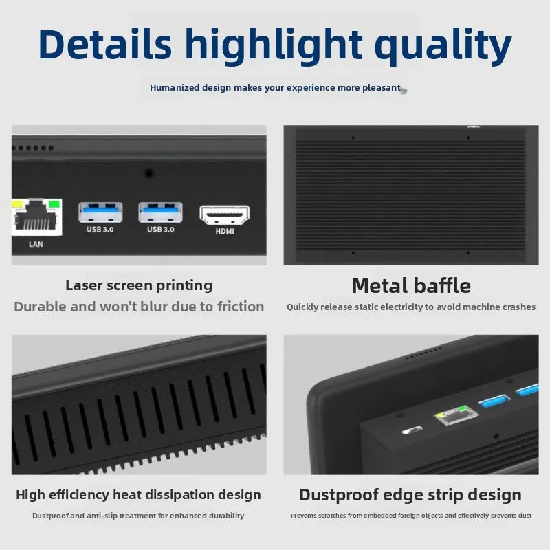 10" Open-Frame Android Touch Panel PC Rugged Industrial Tablet for Robot Interaction IP-Rated for Dust/Water/EMI Resistance